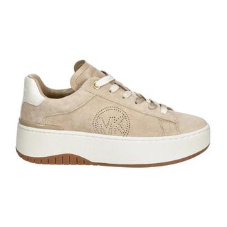 Michael Kors Schoenen, Dames, Beige, 41 EU, Su&egrave;de, Dottie Veterschoen met Plateau