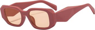 Generic Square Mens Outdoor Sunglasses Commuter Sports Driving Sun Glasses(Pink)