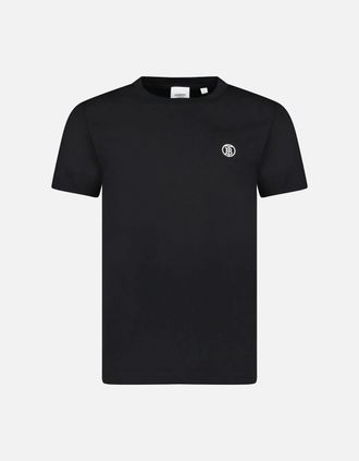 Burberry Mens Burberry Parker Short Sleeve T-Shirt Black - Size: 40