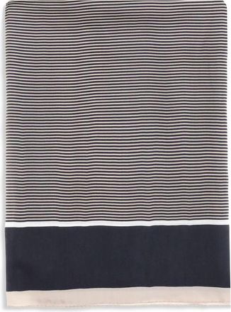 Saint Laurent Blue Silk Womens Scarf