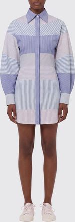 Moschino Abito chemisier in cotone a righe