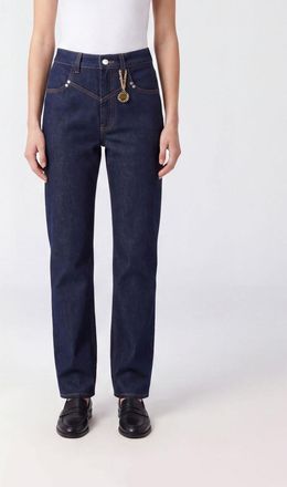 Stella McCartney High-Waisted Skinny Jeans in Cotton Denim with Charm