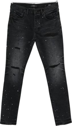 Purple P001 Skinny Jeans - Heren - Slim Fit Jeans - Zwart - W33 - Katoen - Jeans