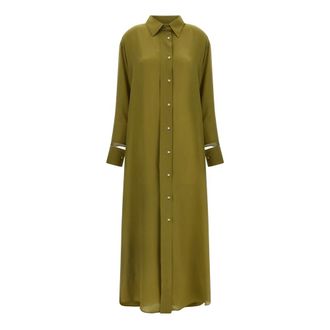 JEJIA Kleedjes, Dames, Groen, S, Antoine Shirt Maxi Jurk