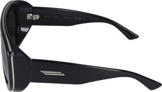 Bottega Veneta BV1362S Oversized Round Frame Sunglasses - Black