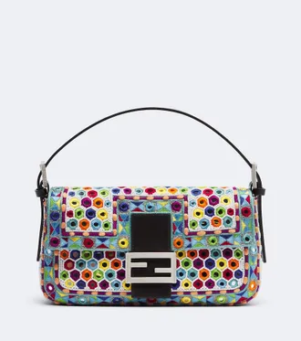 Fendi Baguette 26424 Small embroidered shoulder bag