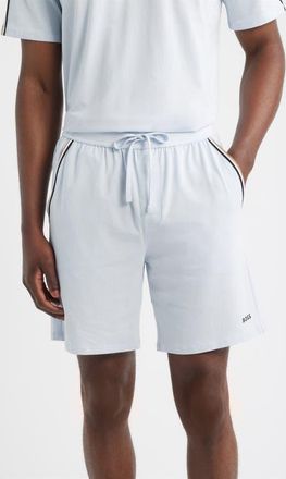 BOSS Unique Stretch Cotton Pajama Shorts in Light/Pastel Blue at Nordstrom, Size Xx-Large