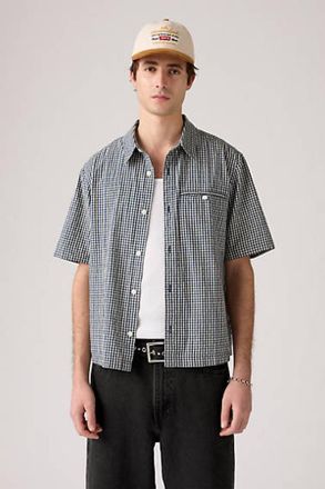 Levi's Camicia accorciata Zandt a maniche corte - Uomo - XL - Blu / Ian Dobby Plaid