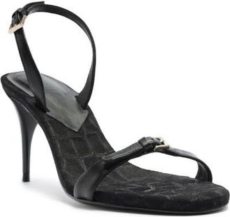 Schutz Aurora Mid Slingback Sandal in Black at Nordstrom, Size 6.5