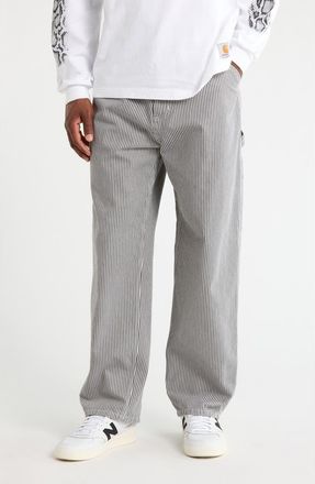 Carhartt Work in Progress Mercer Stripe Single Knee Loose Fit Pants at Nordstrom, Size Xx-Large