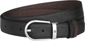 Montblanc Sartorial Leather Horseshoe Buckle Reversible Belt