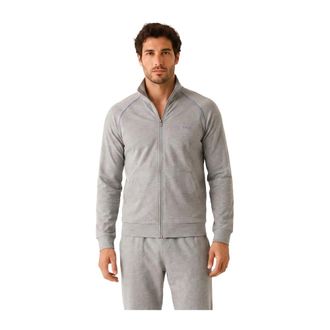 HUGO BOSS Mix&Match Jas Z - Heren - Vesten met rits - Grijs - S - Katoen - Hoodies & sweatvesten
