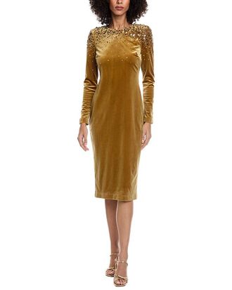 Badgley Mischka Beaded Midi Dress