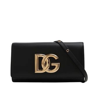 Dolce & Gabbana DG Crossover Crossbody Tas - Dames - Tassen - Zwart - Maat: ONE Size Leer
