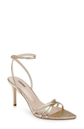 L'agence Dua Ankle Strap Sandal in Gold Lizard at Nordstrom, Size 9.5