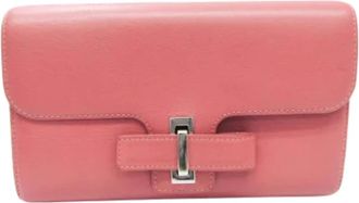 Delvaux Pre-owned Wallets, female, Pink, Size: ONE SIZE Pre-owned Leather wallets