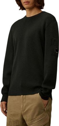 C.P. Company Re-Wool Sweater - Heren - Ronde hals truien - Zwart - M - Truien & Vesten