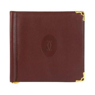 Cartier Bordeaux Leather Money Clip (Pre-Owned)