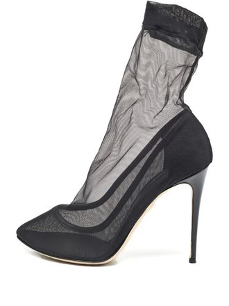 Dolce & Gabbana 105mm tulle boots - Black