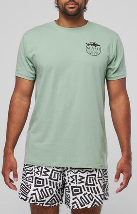 Maui and Sons Shark Logo Graphic T-Shirt in Sage at Nordstrom, Size X-Large
