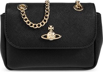 Vivienne Westwood Schoudertas met logo - Dames - Schoudertassen - Zwart - ONE Size - Katoen - Tassen