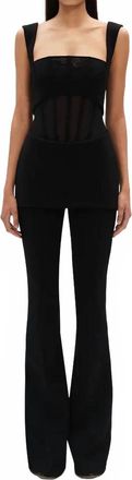 Misha Collection Ines Bonded Jumpsuit In Black