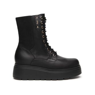 Nero Giardini Stivaletti neri in pelle con lacci - - Shoes - Donna - Nero - 36 EU