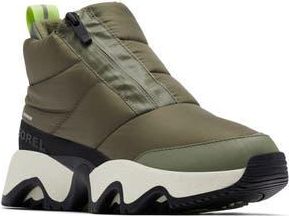 Sorel Kinetic Impact Waterproof Zip Bootie in Stone Green/Black at Nordstrom Rack, Size 10.5