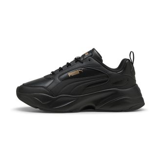 Puma Womens Cassia 2.0 Sneaker, Black-Black-Gold, 4.5 UK