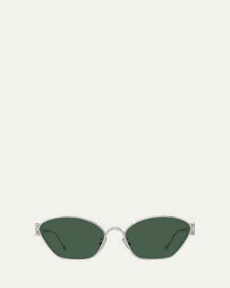 Loewe 3D Anagram Metal Cat-Eye Sunglasses