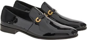 Ferragamo Mens Black Loafers, US Size 7