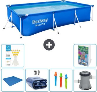 Bestway Piscina Bestway Steel Pro Rectangular - 300x201x66 Cm - 7-piezas S46