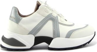 Alexander Smith Blauw en wit stijlvolle schoenen - Dames - Sneakers - Wit - 38 EU - Leer - Schoenen