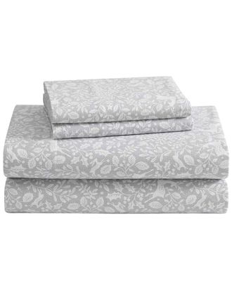 Laura Ashley Deer Dance Cotton Flannel Sheet Set