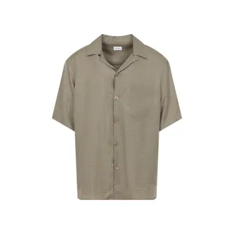 Saint Laurent Green Regular Geometric Shirt