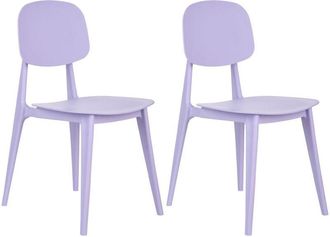 Beliani Set of 2 Garden Chairs KATTAVIA Violet