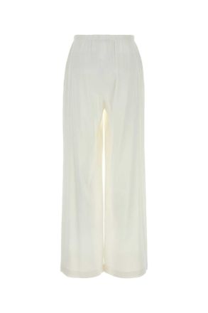 Max Mara Womens White Jersey Destino Pant Bianco Ottico Pantaloni Trousers