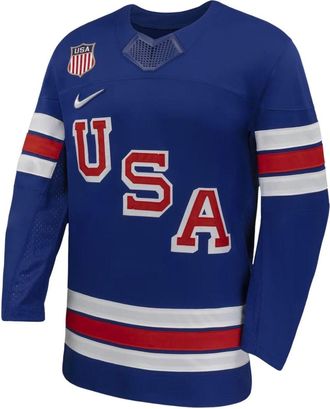 Nike Team USA Hockey Jersey Deep Royal Blue P34235USAH-DRY