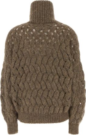 Brunello Cucinelli Beige Scuro+piombo Maglieria Sweater