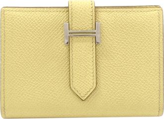 Herm&egrave;s Yellow Epsom Leather Coin Purse/Coin Case (Pre-Owned)