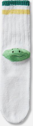 KAPITAL 60 Yarns Ivy Rainbowy Happy Heel-Hold Socks White / Green