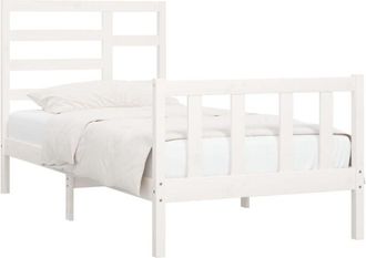 vidaXL Bed Frame without Mattress White 100x200 cm Solid Wood Pine Vidaxl