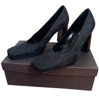 Gucci Canvas logo pump shoes Size 37.5