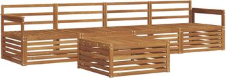 vidaXL Conjunto De Sof&aacute;s De Exterior 5 Uds. Natural Vidaxl
