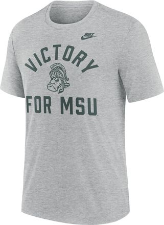 Nike Michigan State Legacy Mantra Nike Mens College T-Shirt in Grey | NJFD06GMSV-1MJ