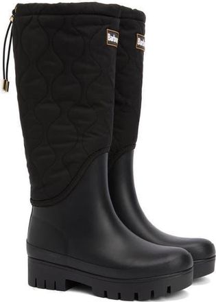 Barbour Marnie Quilted Wellington Boot in Black at Nordstrom, Size 10