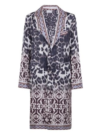 Pierre-Louis Mascia patterned silk coat - Neutrals