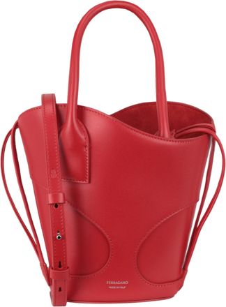 Ferragamo Cut-Out Leather Mini Tote Bag