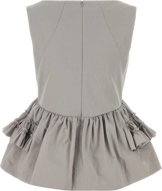 Dries Van Noten Womens Grey Cotton Casey Top Lightgrey T-Shirt Sweater