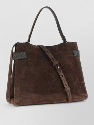 Brunello Cucinelli large suede tote bag